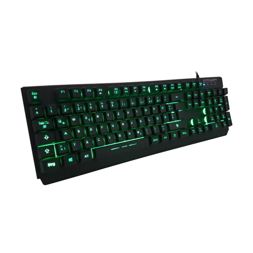 LC-Power Gaming Tastatur mit grüner LED-Beleuchtung