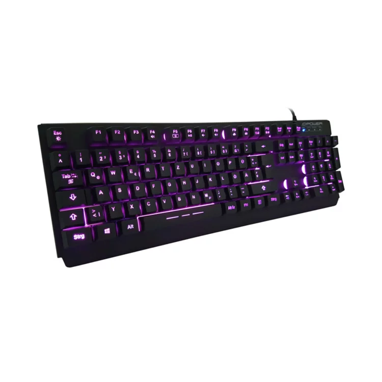 LC-Power Gaming Tastatur mit violetter LED-Beleuchtung