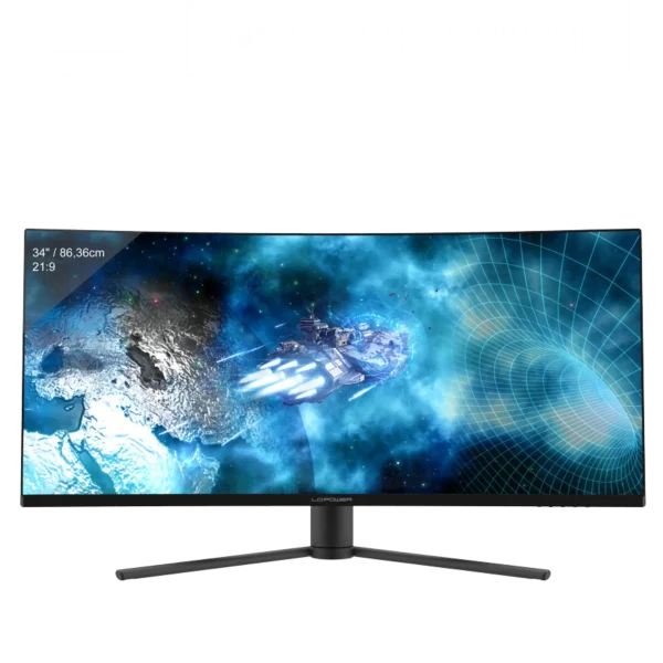 LC-Power 34" Gaming Monitor mit 144 Hz und ultra wide QHD Auflösung Frontansicht