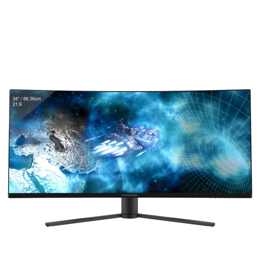 LC-Power 34" Gaming Monitor mit 144 Hz und ultra wide QHD Auflösung Frontansicht