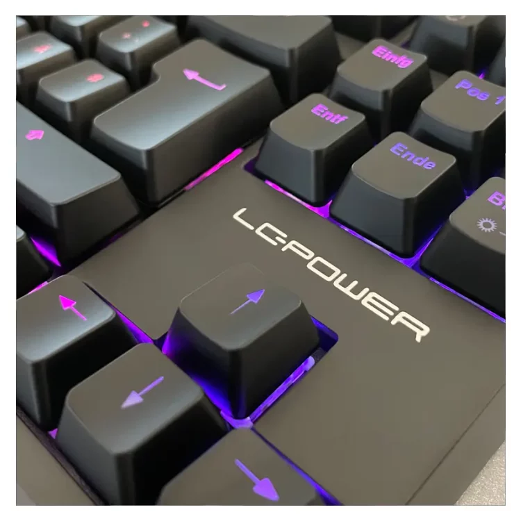 LC-Power Mechanische TKL Gaming Tastatur Nahaufnahme Logo